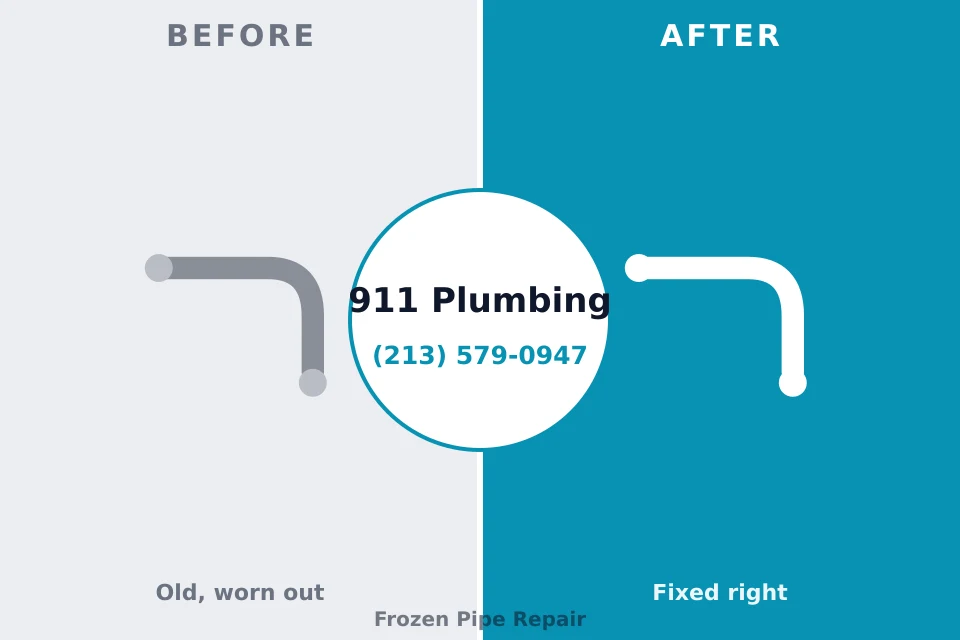 Before and after: plumbing company Litchfield, MI